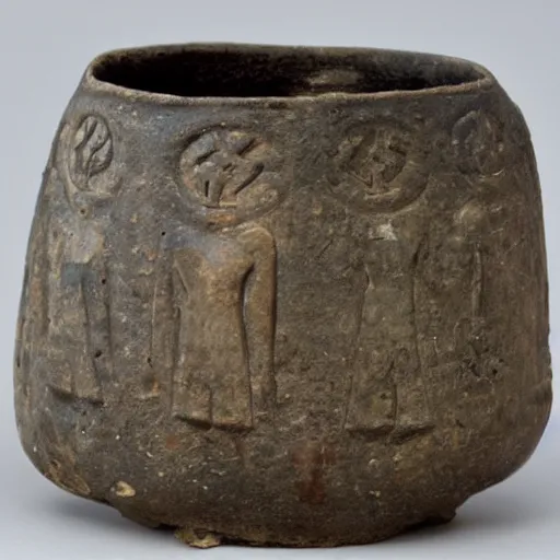 Image similar to chalcolithic iberian man and woman, bell beaker people of the chalcolithic and early bronze age atlantic, historical reproduction