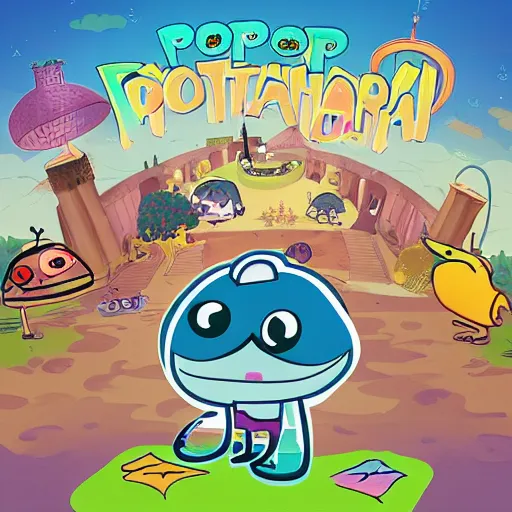 Prompt: poptropica album art, cover art, poster