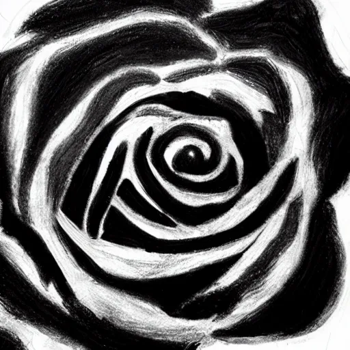 Prompt: rose made of dark matter