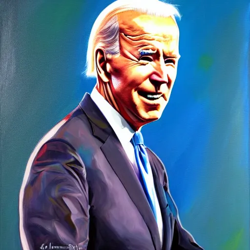 Image similar to Joe Biden confused, artwork by Ivan Seal, abstract, oil painting, 8k, high definition, highly detailed