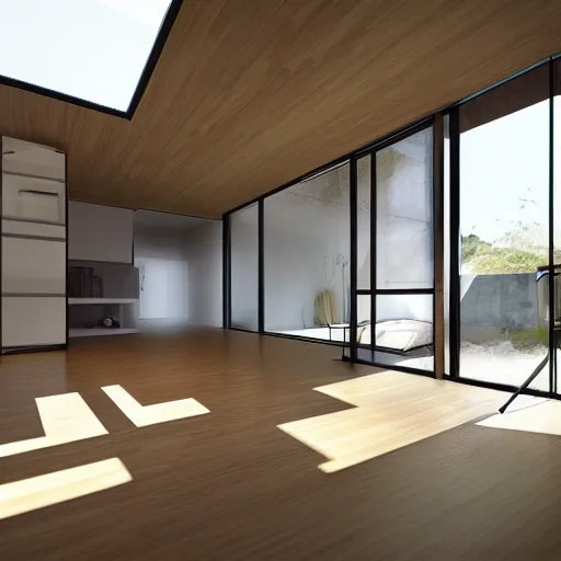 Prompt: kazuo shinohara architecture, house interior, realistic, high quality, cinematic