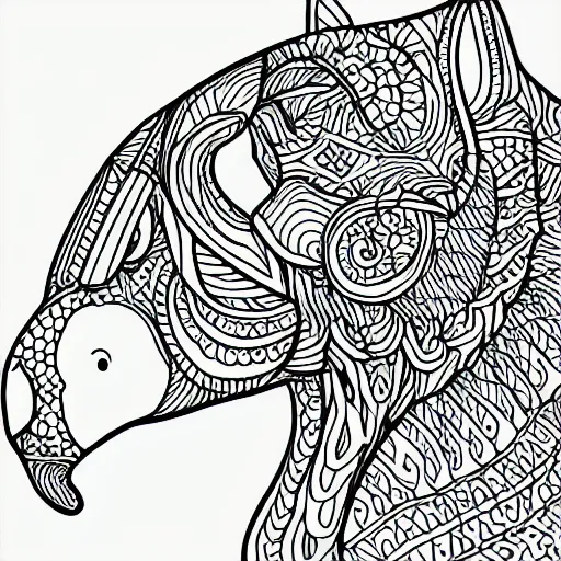 Image similar to picture of an animal from a children's coloring book