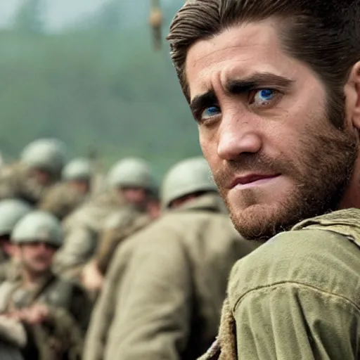 Prompt: jake gyllenhaal starring in Saving Private Ryan