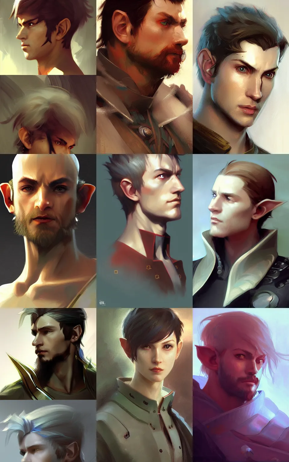 Prompt: character concept portrait, wing male elf, style digital painting, concept art, smooth, sharp focus, illustration, from metal gear, by ruan jia and mandy jurgens and william - adolphe bouguereau, artgerm