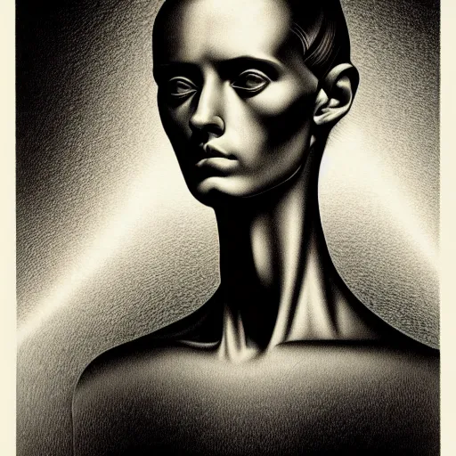 Image similar to airbrush and isograph polish poster conceptual figurative post - morden monumental portrait made by escher and giger, highly conceptual figurative art, intricate detailed illustration, illustration sharp geometrical detail, vector sharp graphic, controversial poster art, polish poster art