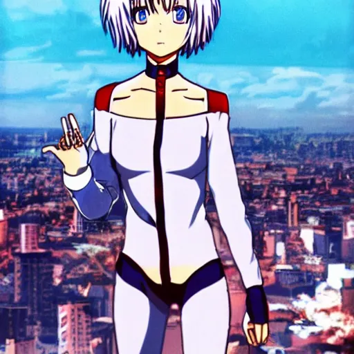 Image similar to Rei Ayanami as World president