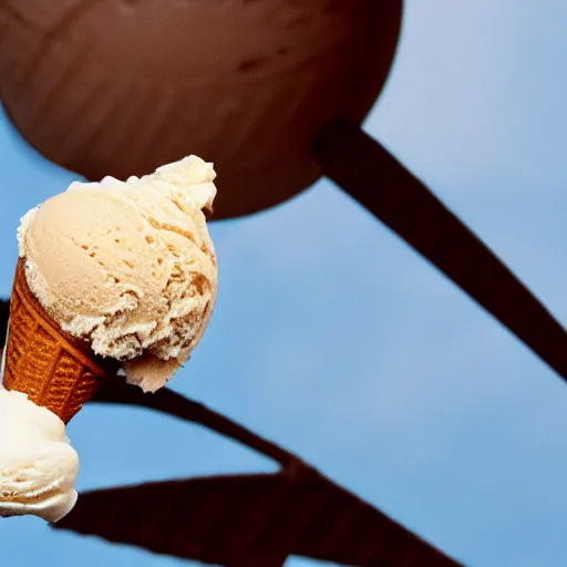 Prompt: ice cream cone planet earth