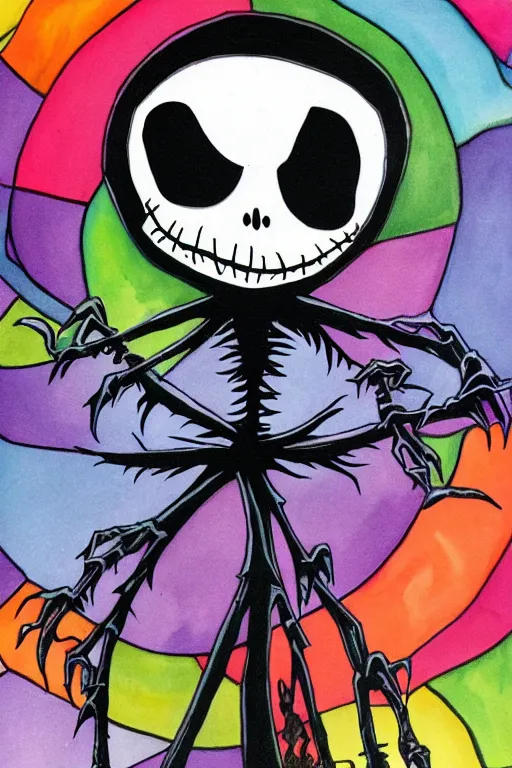 Prompt: a childrens book cover page for a jack skellington, colorful, fantasy, pixar, childrens book illustration, sharp high detail, realism