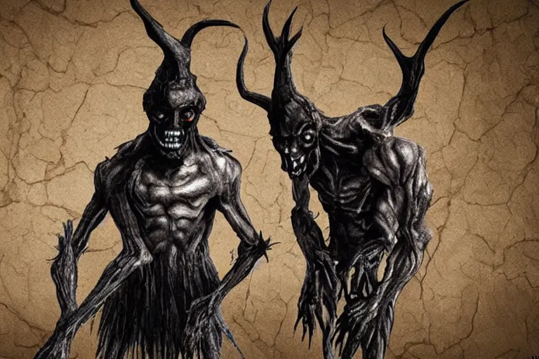 Image similar to sleep paralysis demon at night, horror, bed, scary