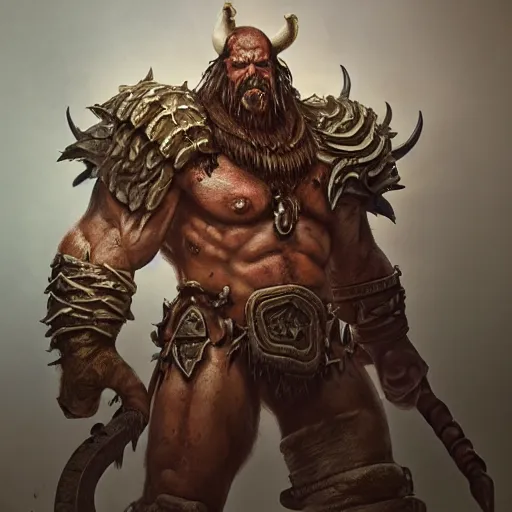 Prompt: a barbarian from diablo 4, au naturel, hyper detailed, digital art, trending in artstation, cinematic lighting, studio quality, smooth render, unreal engine 5 rendered, octane rendered, art style by klimt and nixeu and ian sprigger and wlop and krenz cushart intricate artwork by Tooth Wu and wlop and beeple. octane render, trending on artstation, greg rutkowski very coherent symmetrical artwork. cinematic, hyper realism, high detail, octane render