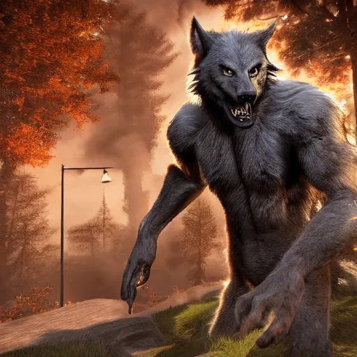 Image similar to cute handsome male werewolf from van helsing unreal engine hyperreallistic render 8k character concept art masterpiece