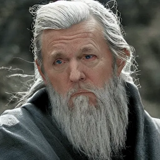 Image similar to donald trump as the grey wizard, lord of the rings