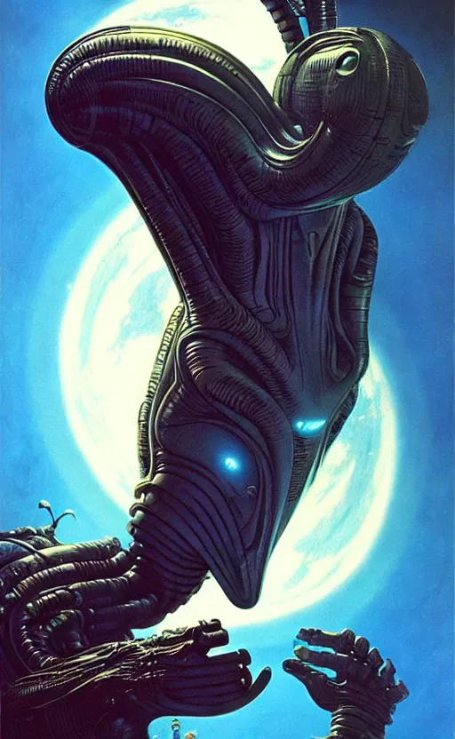 Prompt: exquisite imaginative scifi alien poster art, movie art, by lucusfilm, weta studio, moebius, james jean, frank frazetta, 8 k, denoised, sharp, crisp, high quality, cinematic