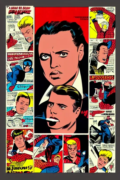 Prompt: Luis Miguel in the style of 1960's Marvel comic