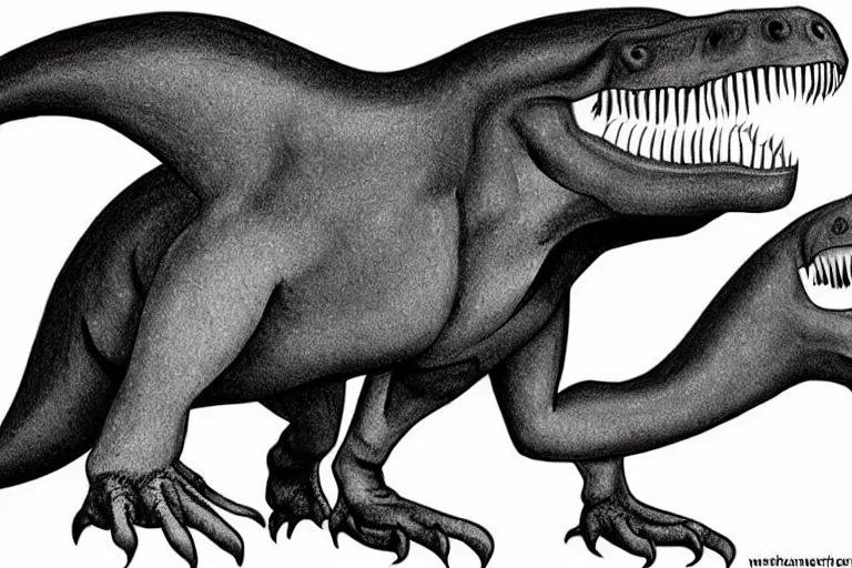 Image similar to how to draw a ( tyrannosaurus, t - rex, dinosaur )