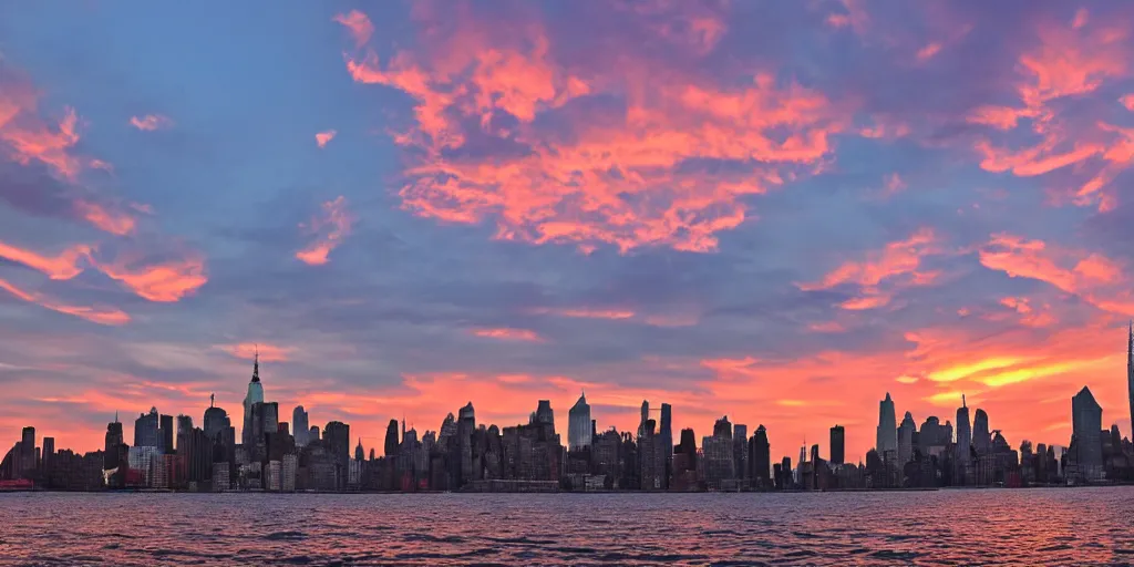 Image similar to in manhattan, sunset