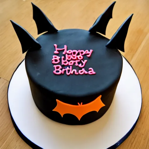 Image similar to bat birthday cake for girls,