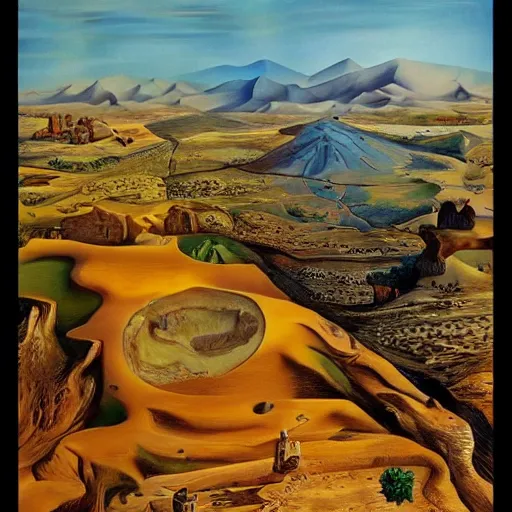 Prompt: kurdistan painted by salvador dali, highly detailed, insanely intricate, award winning art, trending on artstation