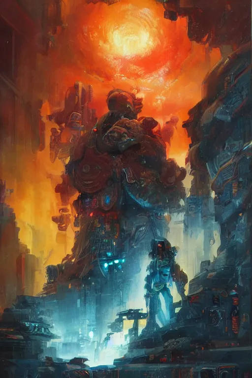 Image similar to a cyberpunk half length portrait of zeus, by paul lehr, jesper ejsing