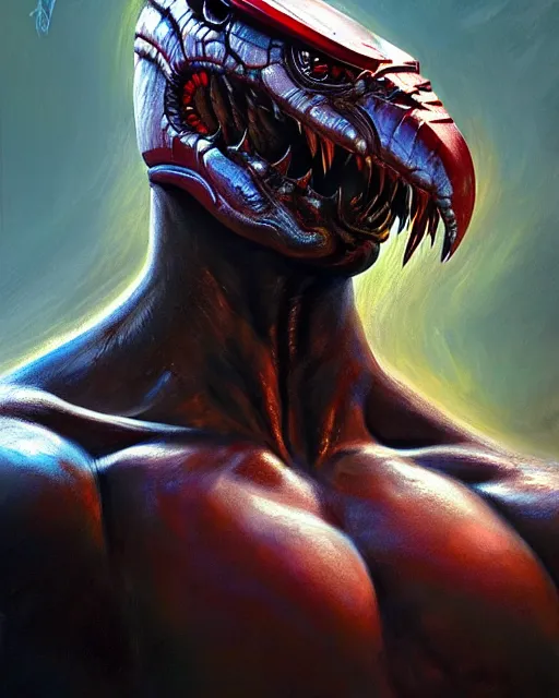 Image similar to a portrait of the predator fantasy character portrait, ultra realistic, cinematic, concept art, wide angle, intricate details, hologram, highly detailed by boris vallejo