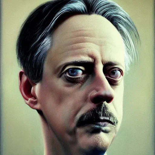 Prompt: hyperrealistic mixed media high resolution painting of a Steve Buscemi, stunning 3d render inspired art by István Sándorfi and Greg Rutkowski, perfect symmetry, dim volumetric lighting, 8k octane beautifully detailed render, post-processing, extremely hyper-detailed, intricate, epic composition, highly detailed attributes, highly detailed atmosphere, cinematic lighting, masterpiece, trending on artstation, very very detailed, masterpiece, stunning, flawless structure, lifelike texture, perfection,