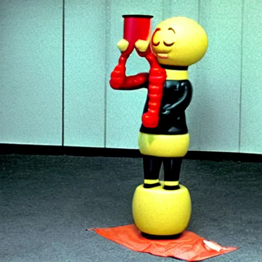 Image similar to mr peanut as a real life person being crushed to death by a huge nutcracker. he is in excruciating pain. high definition. extremely gory. graphic horror. ultra realistic. grainy vhs quality.