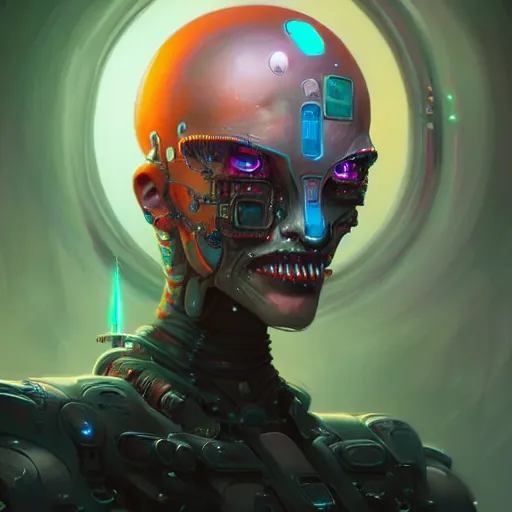 Prompt: a portrait of a cybernetic pinhead, cyberpunk concept art by pete mohrbacher and wlop and artgerm and josan gonzales, digital art, highly detailed, intricate, sci-fi, sharp focus, Trending on Artstation HQ, deviantart, unreal engine 5, 4K UHD image