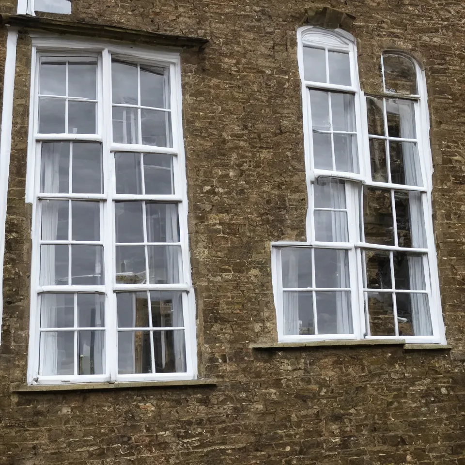 Image similar to bizarre sash window in england, symmetrical, dreamy