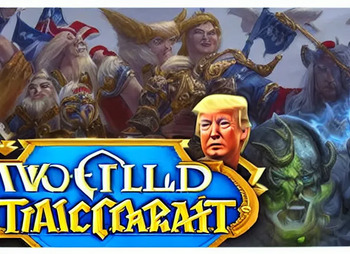 Image similar to donald trump as hero in world of warcraft