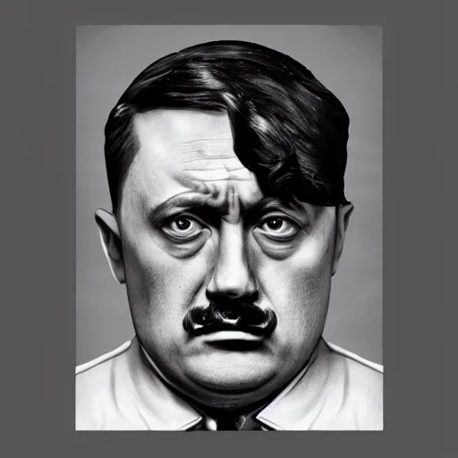 Prompt: hitler shot in head by seth rogen photorealistic