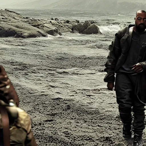 Prompt: kanye west in death stranding