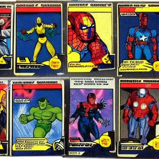 Image similar to ultra rare 1 9 9 0 s marvel trading cards