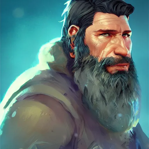 Prompt: Portrait of Jon Bernthal as a wild warrior, lord of the rings, mattepainting concept Blizzard pixar maya engine on stylized background splash comics global illumination lighting artstation lois van baarle, ilya kuvshinov, rossdraws