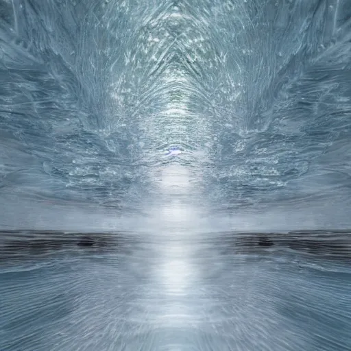 Image similar to Beautiful soft liminal Photograph of an infinite infinite water-filled room