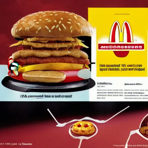 Image similar to advertisement for the new mcdonalds fried spider meal