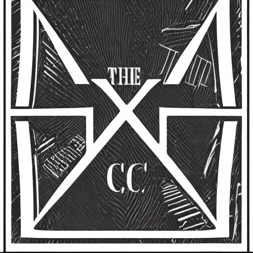 Image similar to the initials 'C.E.' as a logo with black letter text. gothic, grungy, serif font. black and white, flat colors. vector image. clean lines.