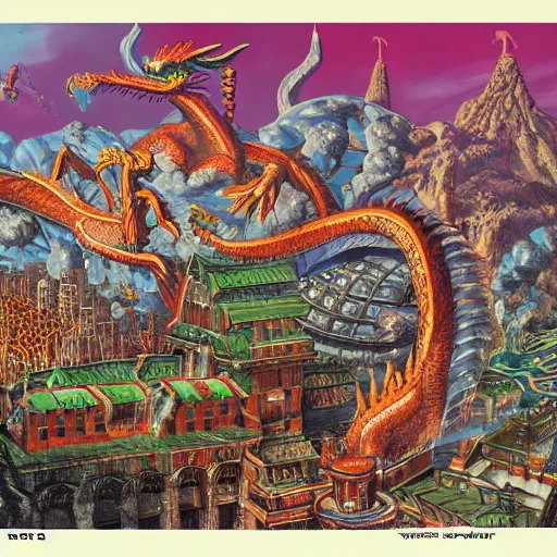 Image similar to fantasy_artwork_hyper_detailed_very_very_very_very_very_very_very_very_very_very_very_very_very_very_very_very_very of Dragon invasion of Moscow,