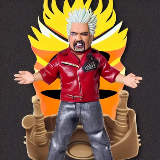 Image similar to Guy Fieri action figure, product photo, detailed, 4k