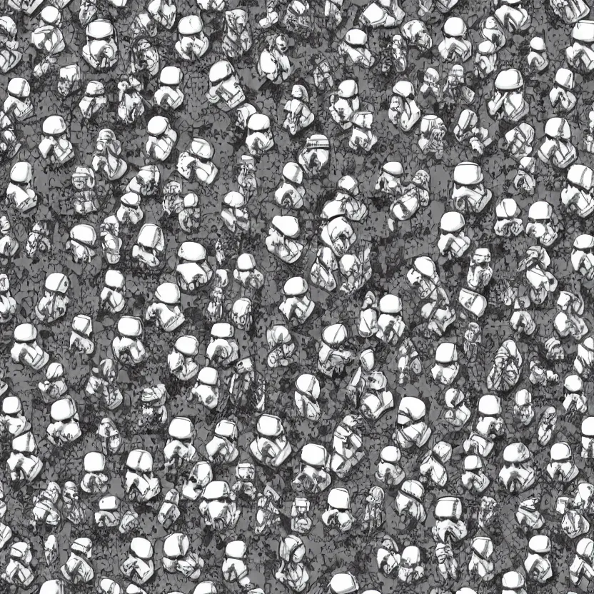 Image similar to texture sheet of a stormtrooper