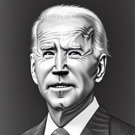 Prompt: Detailed portrait of Joe Biden with large mustache and mullet hair, 8k, realistic, 50mm photograph