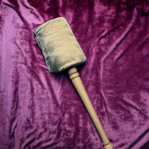 Image similar to the most mysterious magic wand laying on a velvet pillow