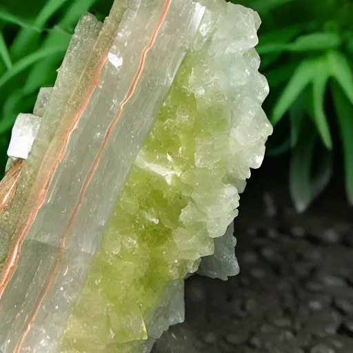 Prompt: apophyllite on a rainbow tourmaline host