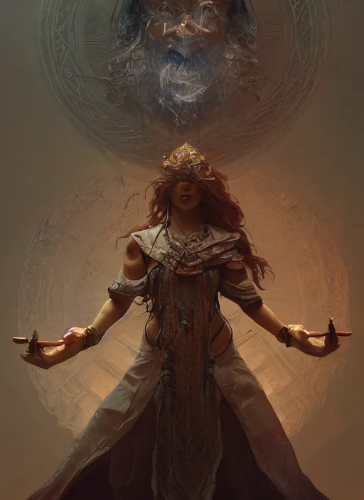 Image similar to Sorcerer casting spell, glyphs, magic, artstation, cgsociety, very detailed, intricate, detailed illustration, by artgerm and greg rutkowski and alphonse mucha, octane render, unreal engine, hyperrealism