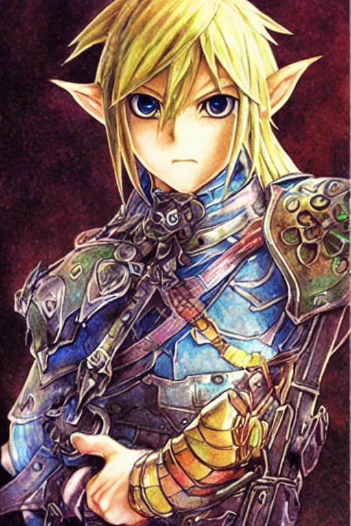 Prompt: Link by Yoshitaka Amano