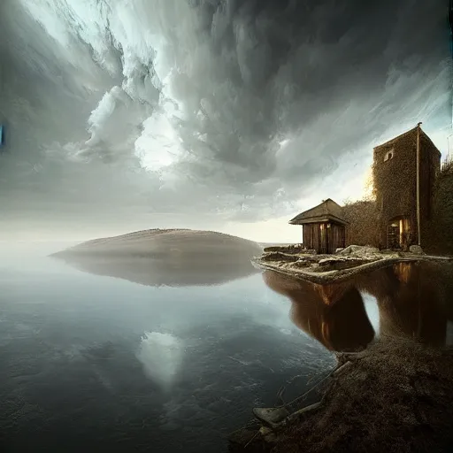 Prompt: surrealism painting by michal karcz