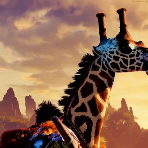 Image similar to Horizon Zero Dawn giraffe