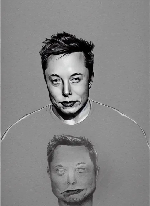 Image similar to ( ( ( portrait of elon musk ) ) ) by ed binkley, spacex, mars mission,
