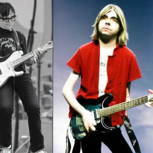 Prompt: rivers cuomo and kurt cobain are the same person