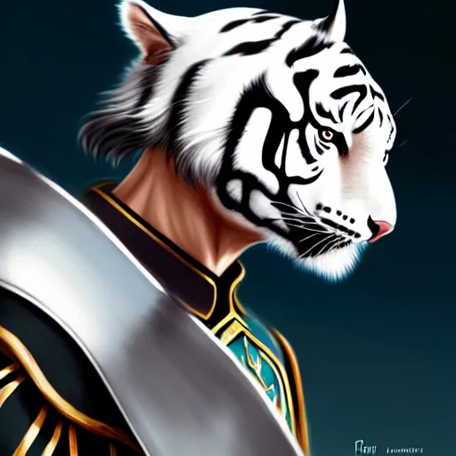 Prompt: ma chao as a superhero with a white tiger fur helmet - plasse, portrait shinkai makoto studio ghibli studio key hideaki anno sakimichan stanley artgerm lau rossdraws james jean marc simonetti elegant highly detailed digital painting artstation pixiv