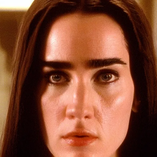 Image similar to jennifer connelly in matrix, cinema, still from movie, action, blu ray, 4 k, strong acting